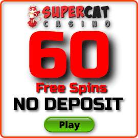 60 Free Spins For Registration at Super Cat Casino are in the photo.