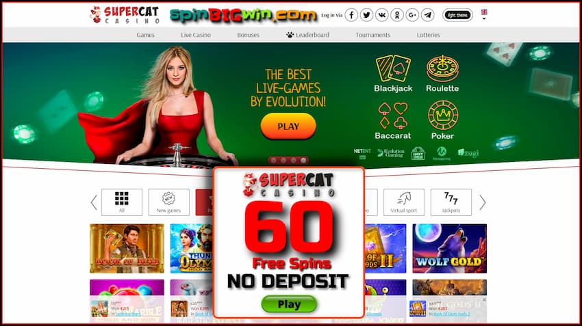 Live Casino Super Cat is in the photo