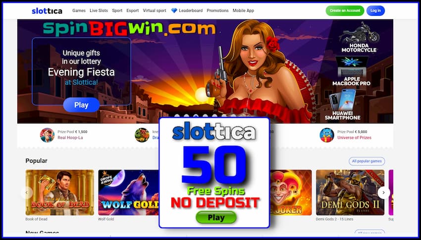 Slottica 50 Free Spins