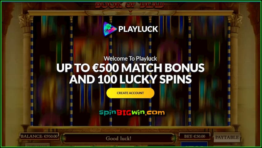 Get the Best Welcome bonuses are in the new casino PlayLuck are on the photo.