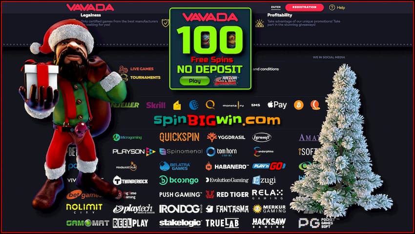 VAVADA Casino (Review 2021) Get 100 Free Spins No Deposit is in the photo.