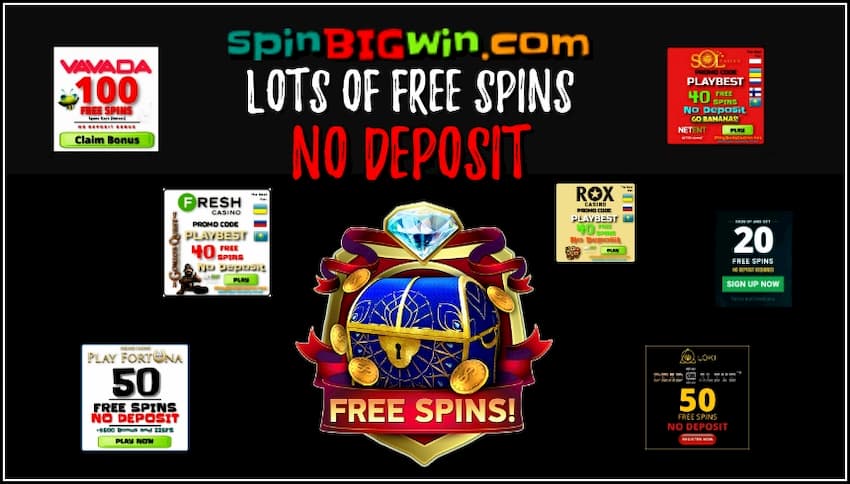 At spinBIGwin, casino players will find Lots of free spins no deposit is in this photo.