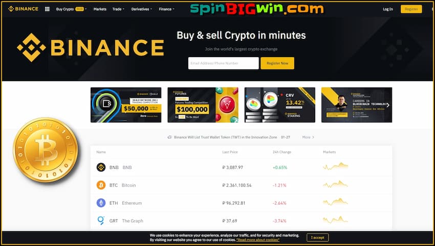 Discover Binance — the Best Cryptocurrency Exchange of 2025 is in this photo.