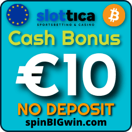Cash Bonus at Slottica Licensed Online Casino at SpinBigWin.com is pictured.