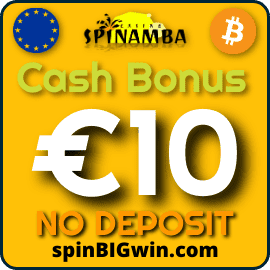 Cash Bonus at Spinamba Licensed Online Casino at SpinBigWin.com is pictured.