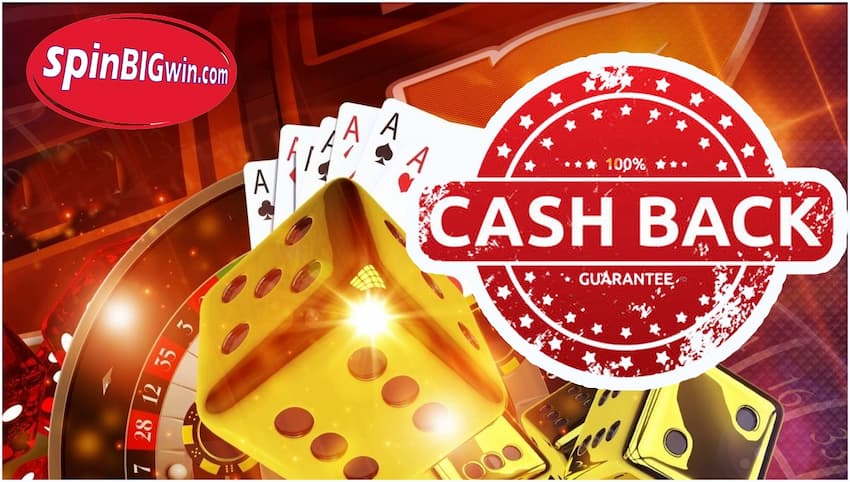 VIP Cashback at the Best Casinos at spinBIGwin.com is pictured.