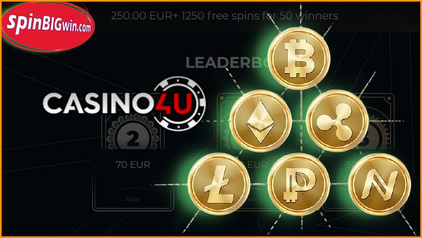 New Casino4u (2021) Very Fast Payouts and Crypto-currency is in this photo.